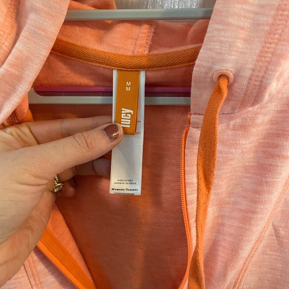 Lucy Workout Sweatshirt Quarter Zip tunic length - Picture 3 of 4